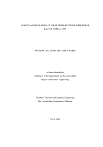 DESIGN AND SIMULATION OF THREE PHASE RECTIFIER WITH