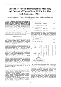 LabVIEW Virtual Instrument for Modeling and Control of Three