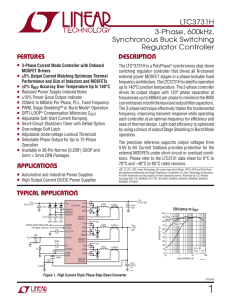 LTC3731H - 3-Phase, 600kHz, Synchronous Buck Switching