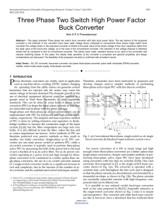 Three Phase Two Switch High Power Factor Buck Converter