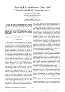 Feedback Linearization Control of a Three-Phase Buck