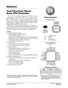 NCP5318 Two/Three/Four−Phase Buck CPU Controller