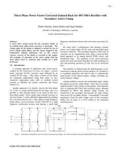 Three Phase Power Factor Corrected Isolated Buck for 48V/100A