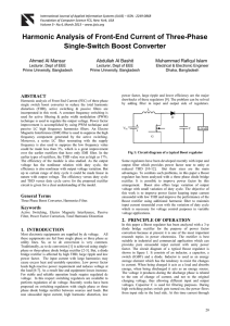 Harmonic Analysis of Front-End Current of Three