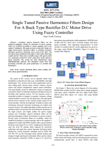 Single Tuned Passive Harmonics Filters Design For A Buck Type