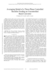 Averaging Model of a Three-Phase Controlled Rectifier Feeding an