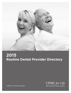 Routine Dental Provider Directory