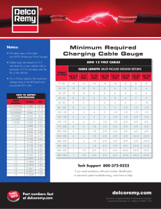 Minimum Required Charging Cable Gauge