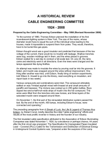 A HISTORICAL REVIEW CABLE ENGINEERING COMMITTEE 1924