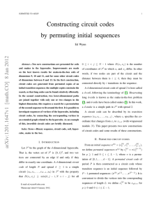 Constructing circuit codes by permuting initial sequences