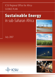 Sustainable Energy in sub-Saharan Africa