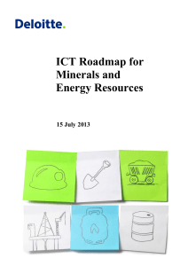 ICT Roadmap for Minerals and Energy Resources