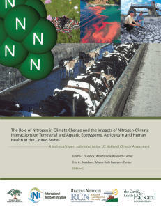 The Role of Nitrogen in Climate Change and the Impacts of Nitrogen