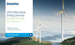 2014 Alternative Energy Seminar Paving the Way for Growth