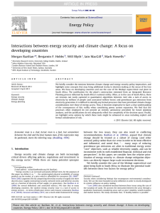 Interactions between energy security and