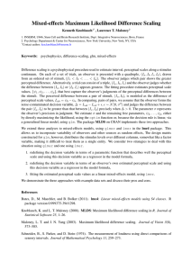 Mixed-effects Maximum Likelihood Difference Scaling