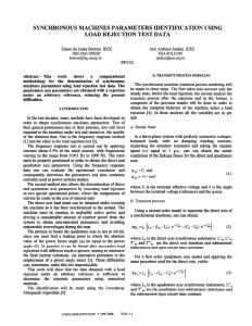 Synchronous Machines Parameters - Stoa Social