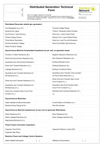 Distributed Generation Technical Form