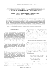 synchronous machine parameter estimation by standstill frequency