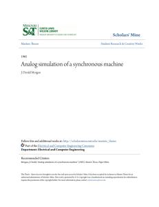 Analog simulation of a synchronous machine