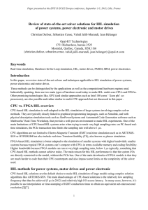 Review of state-of-the-art solver solutions for HIL - Opal-RT