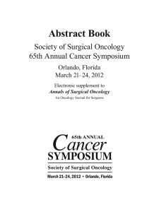 Abstract Book - Society of Surgical Oncology