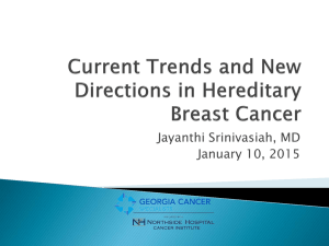 Georgia Cancer Specialists - Current Trends and New Directions in