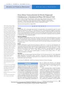 Dose-Dense Temozolomide for Newly Diagnosed