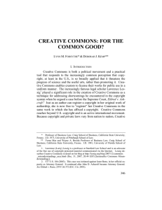 Creative Commons is - University of La Verne College of Law