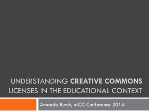 understanding creative commons - eLearning Consortium of Colorado