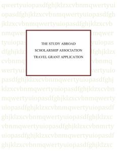 study abroad scholarship association travel grant application
