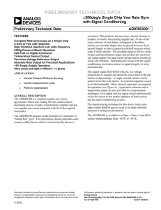 Analog Devices ADXRS300 Gyroscope data sheet
