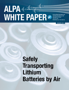 Safely Transporting Lithium Batteries by Air