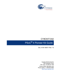 CY8CKIT-042 PSoC 4 Pioneer Kit Guide