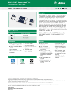 POLY-FUSE® Resettable PTCs LoRho Surface Mount Series