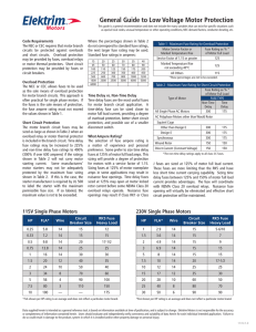 General Guide to Low Voltage Motor Protection