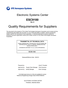Quality Requirements for Suppliers