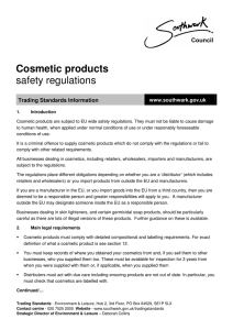 Cosmetic products safety regulations