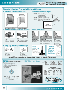 Steps To Selecting Concealed Cabinet Hinges…