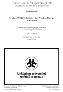 Study of CMOS Rectifiers for Wireless Energy Scavenging