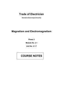 Trade of Electrician COURSE NOTES