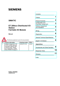 ET 200eco Distributed I/O Station Fail-Safe I/O Module