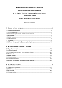 Module handbook of the master`s program in