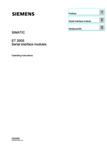 SIMATIC ET 200S Serial interface modules