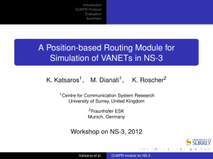 A Position-based Routing Module for Simulation of VANETs in NS-3