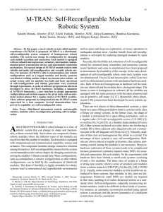 M-TRASN: self-reconfigurable modular robotic system