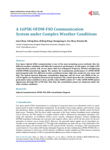 A 16PSK-OFDM-FSO Communication System under Complex