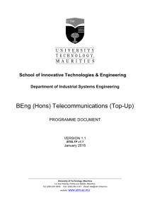 BEng (Hons) Telecommunications