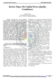 Review Paper On Unified Power Quality Conditioner