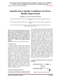 Interline Power Quality Conditioner for Power Quality Improvement
